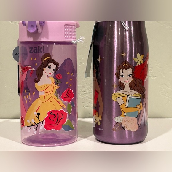 Disney Princess Sippy Cups with Push Button Lid made by zak. Brand new with tags - Picture 6 of 7